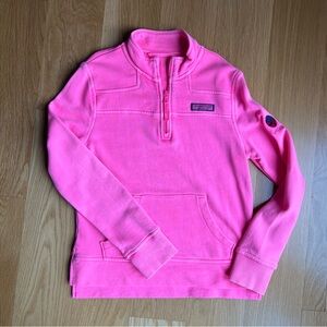 Vineyard Vines 🐳 Neon Pink Pull Over Quarter Zip